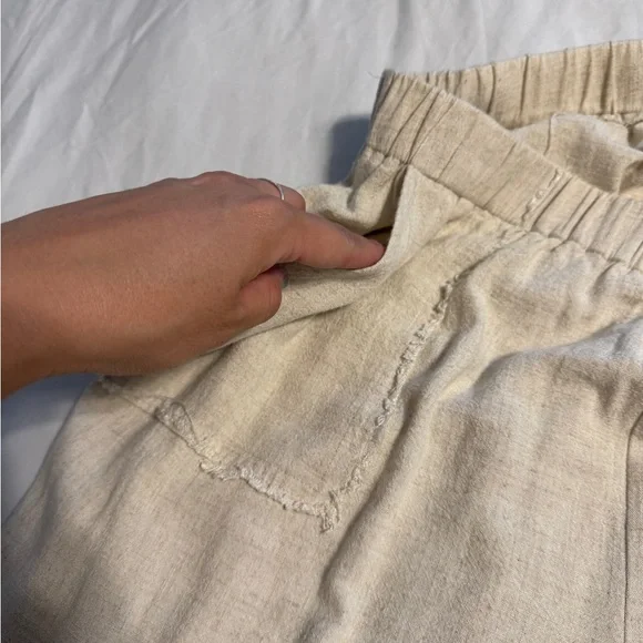 Super Cute Boho Flowy Linen Pants - Picture 6 of 7